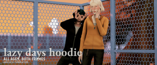 anvilesi:[TS4] lazy days: hoodie recolours by sforzinda — did you know that the hoodies in the