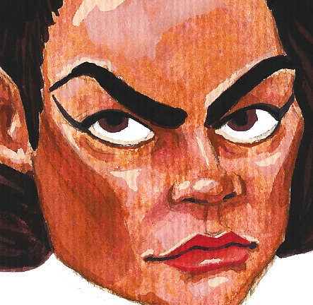 sophiazarders:  In January 1968, Eartha Kitt bravely interrupted a white house luncheon to speak up against the Vietnam war and vocalize the distrust between the American public and its government. featured in my new painting series of portraits of badass