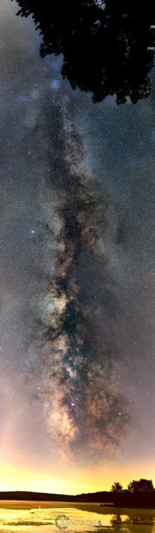 I completed a 150 MP vertical panorama of the Milky Way a few weeks ago at Shohola Marsh Reservoir, 