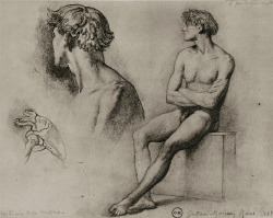 hadrian6:  Academic Male Nude Study.   1858.