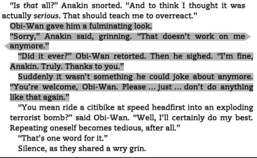 darthluminescent: –Wild Space by Karen Miller       // Obi-Wan &amp; A