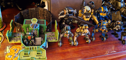 My B2Five collection as of March. I cannot wait for the Votoms stuff to ship out any day now! Far an