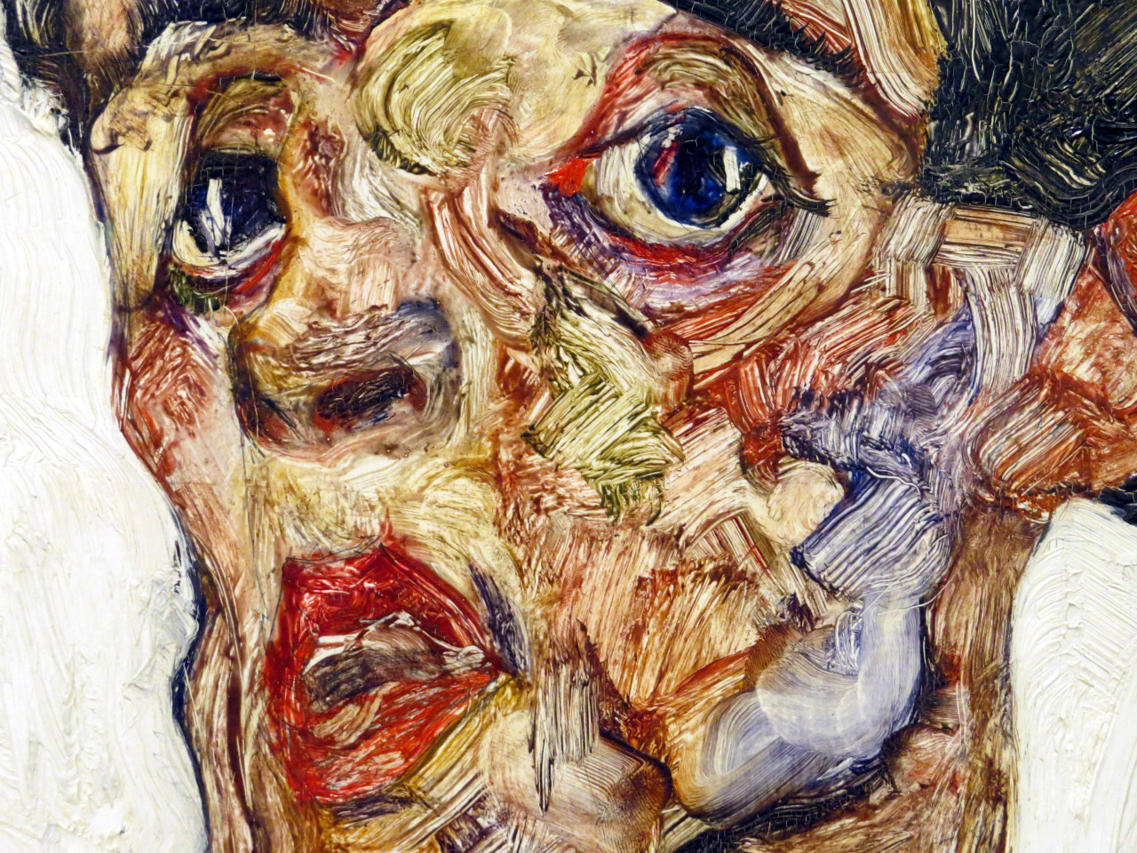 tierradentro:  “Self-Portait with Raised Bare Shoulder&ldquo; (detail), 1912,