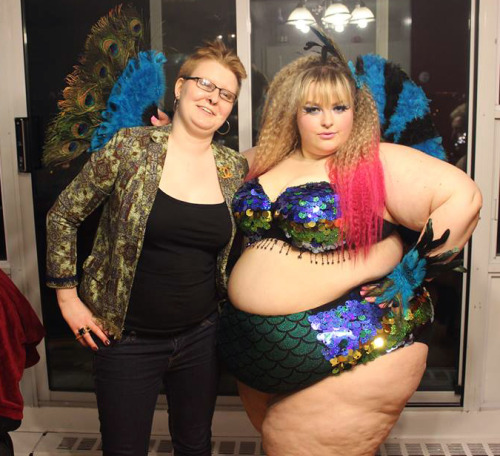 pardonmewhileipanic:  Just me and Awfullydull being super babes for a Mardi Gras party, nbd all sequins on bra and bottoms was done BY HAND by the amazing Awfullydull <3  High-waisted bottoms made  by ChubbyCartwheels.com  