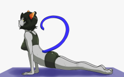 heartszora:  kitty does yoga for no reason other than to be lewd