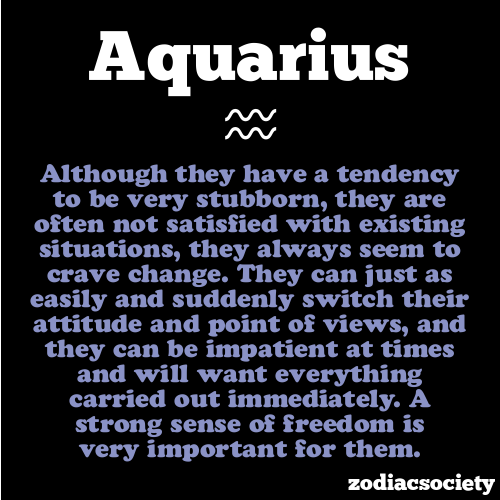 zodiacsociety:  Aquarius Facts