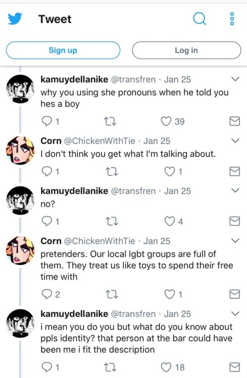 gothdaddamien: gothdaddamien:  chickenwithtie/rottenchicken is a terf. She made up a story about hit