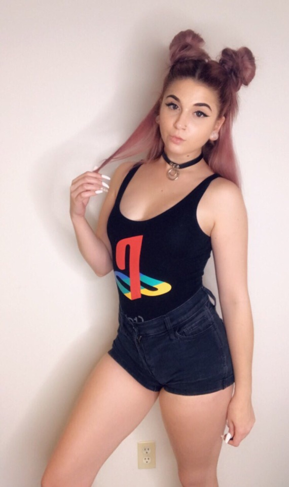 dumdolly:no one was out 2 appreciate my outfit last night so 2nite i’m serving alternative 90’s gamer thot 💕🎮