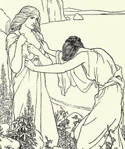 the-evil-clergyman: Circe and Medea, from The Book of Wonder Voyages by John D. Batten (1919)