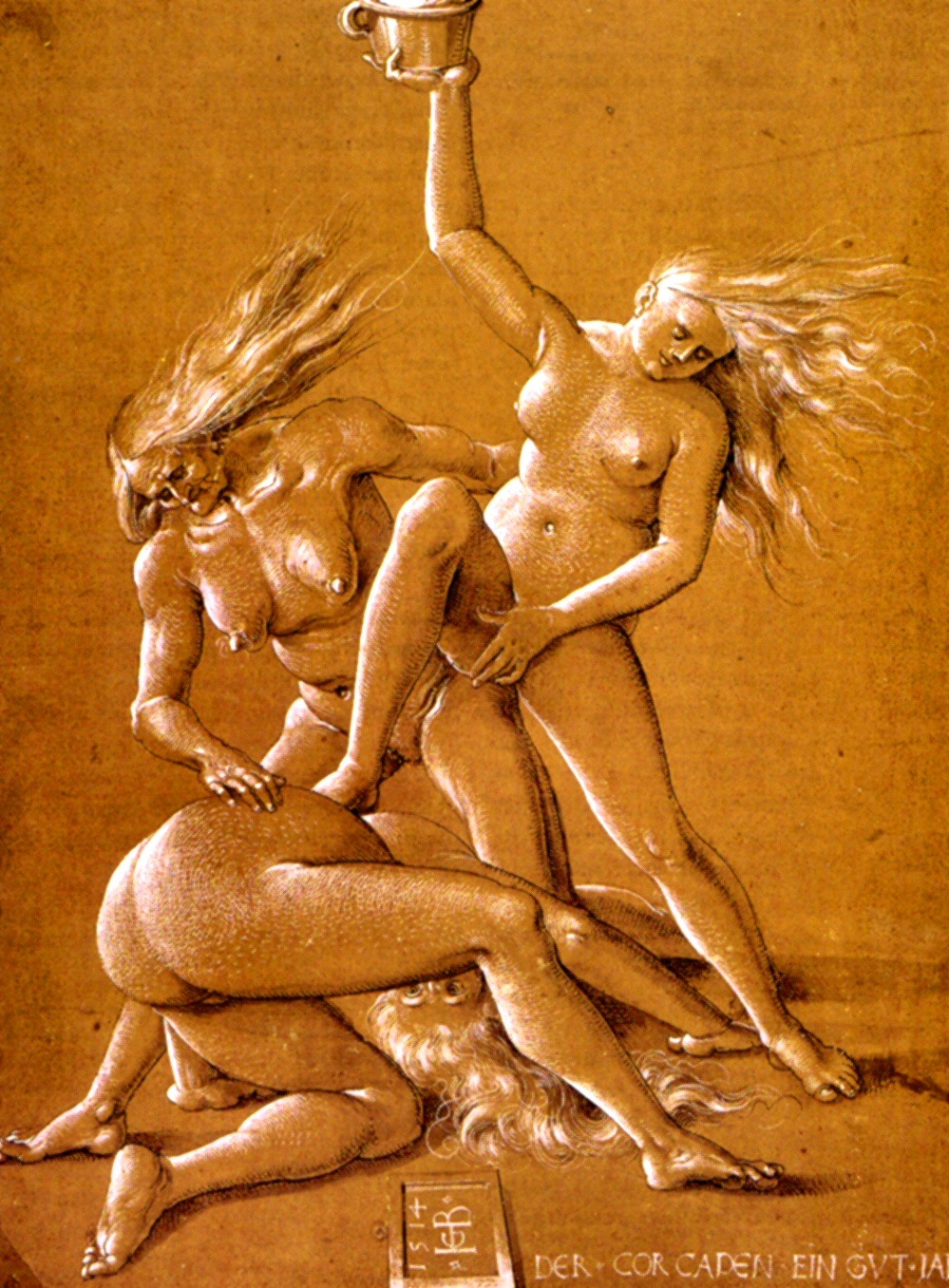mysticalsex:  Sexy witches by Hans Baldung, 1514