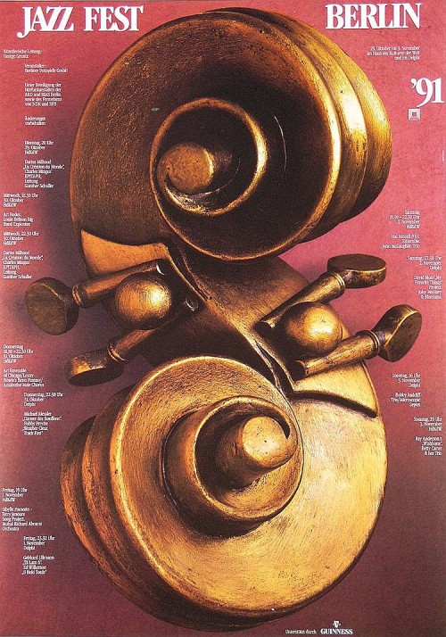 Günther Kieser, poster for Jazz Fest Berlin, 1991.