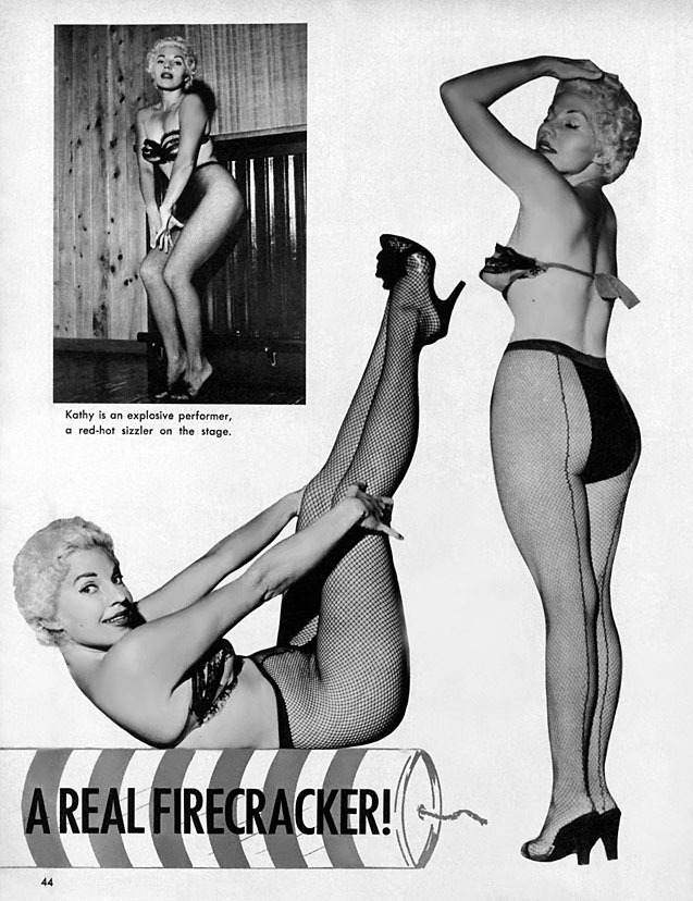 A REAL FIRECRACKER! Kathy Kelly is featured in the pages of the June ‘58 issue