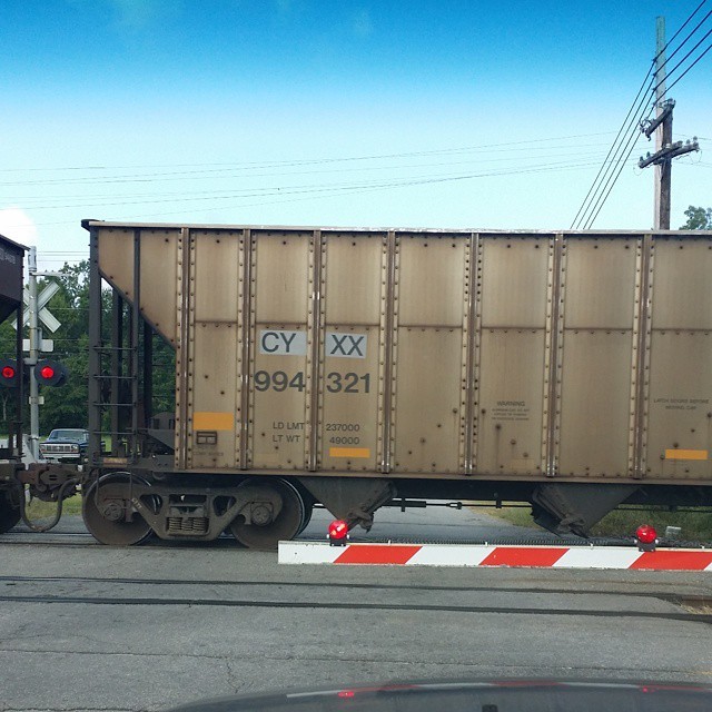 Every day occurrence in Fairfax. It gave me flashbacks of being stuck waiting for a train to pass on a hot school bus. It only made sense that the gates didn’t raise after the train was gone.