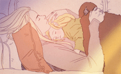 haesolphy:Thranduil and baby Legolas. gif trace.