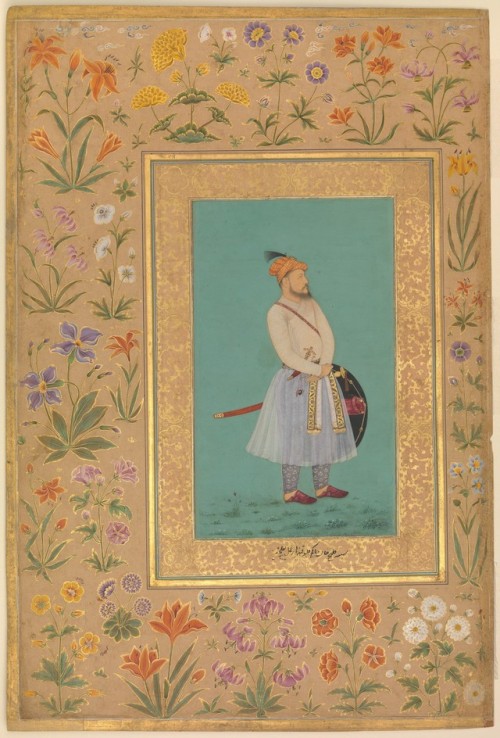 &ldquo;Portrait of Qilich Khan Turani&rdquo;, Folio from the Shah Jahan Album by La'lchand, 