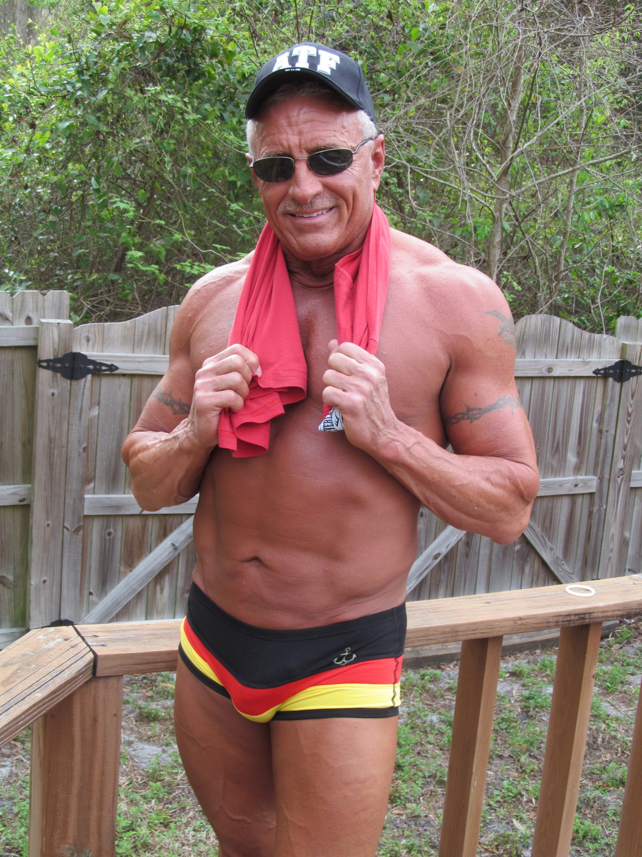 maturemanexhibitionist:  A few shots without my top that I had overlooked with the