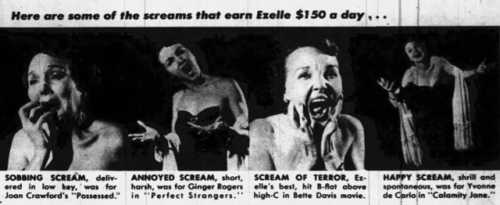 yesterdaysprint:Oakland Tribune, California, May 6, 1951“I love screaming for Bette Davis,” she adds