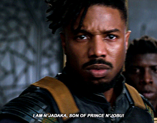 bicarols:“But then Killmonger bursts onto the scene—he’s the son of Wakandan royalty, yet viewed as 