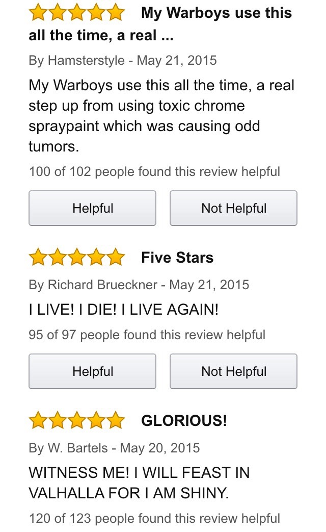 amandataylor88:  These people wanna die historic on the Fury Road http://www.amazon.com/Wilton-710-5521-Silver-Color-Mist/dp/B005KTVG86/ref=cm_cr_pr_product_top?ie=UTF8
