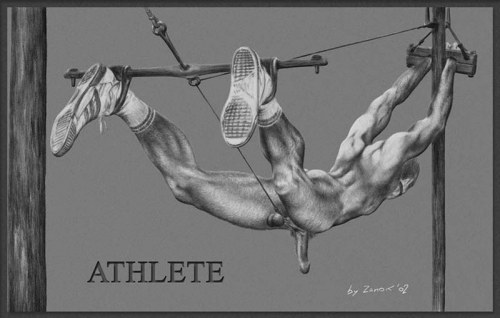 VINTAGE: Alternate Gym gay bondage artwork adult photos