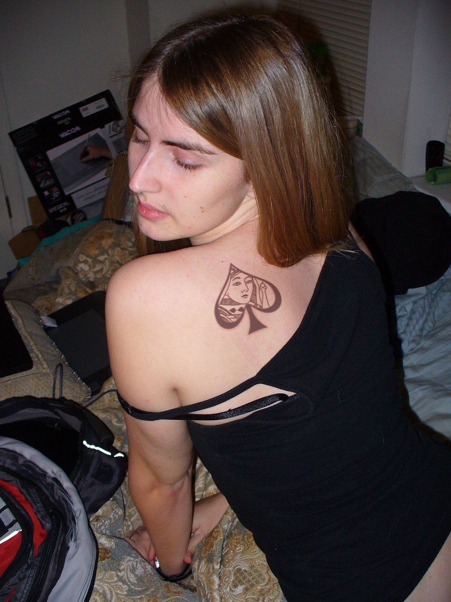 greg69sheryl:  This is the most artistic Queen of SpadesÂ tattooÂ weâ€˜ve