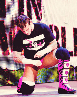 rwfan11:  Punk …he needs to start calling this entrance &ldquo;Crotch-bomb!&rdquo; because that’s what he gives us in that position….not that I’m complaining!