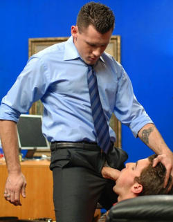 Throatfucking his office assistant