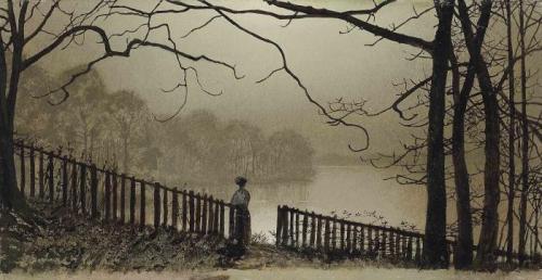 artist-grimshaw:Waterloo Lake Roundhay, Park Leeds, John Atkinson Grimshawwww.wikiart.org/en