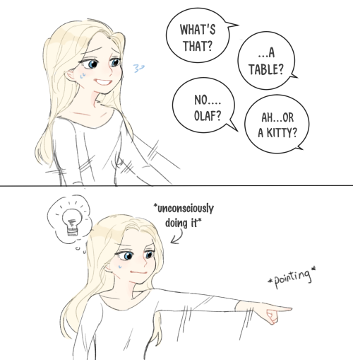 racmakecolor:Elsa is really bad at charades  this is when Elsa and Honeymaren are officially dating 