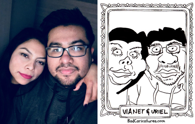 A terrible caricature of Vianet & Uriel