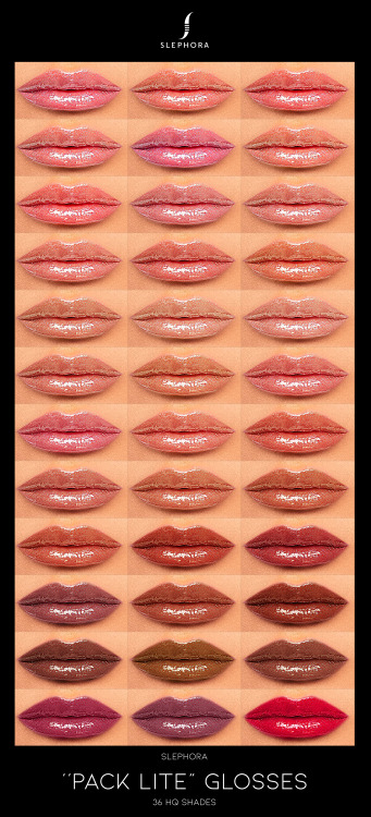 “Get Glossed”, “Somebody’s Matte” & “Pack Lite” Lips 114 Swatches total!(HQ Textures!) ✨DOWNLOAD