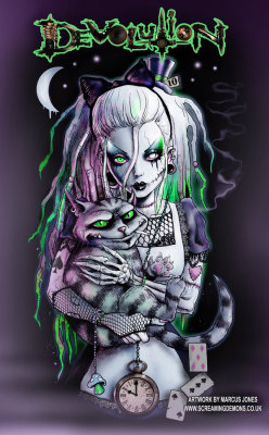 Nightmaresandsexyghouls:  Gothic Alice For Devolution Magazine. By Marcusjones 