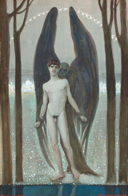 grundoonmgnx:Gösta Adrian-Nilsson (1884–1965), Ynglingen och döden (Young man with death), 1908)