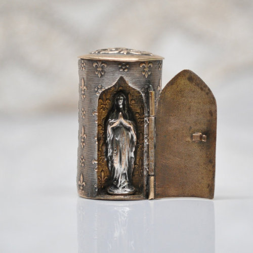 thingsunderglass:France, Pocket Shrines, c. early 20th c.