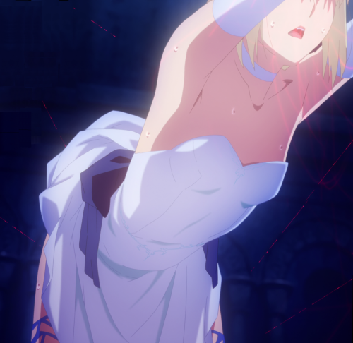 Saber from episode 13 from “Fate/Stay Night: Unlimited Blade Works”