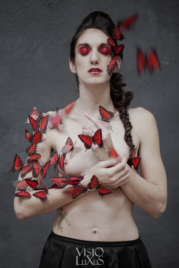 visioluxus:  Red ButterfliesModel: jacsfishburneMuah: thebirdbones
