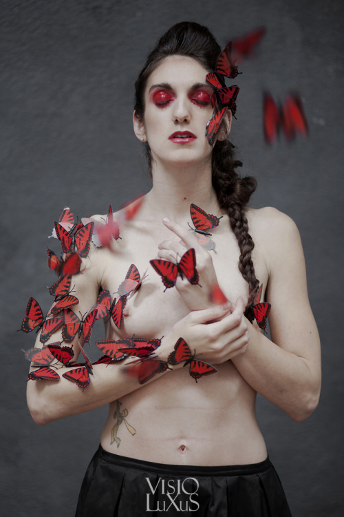 visioluxus:  Red ButterfliesModel: jacsfishburneMuah: thebirdbones