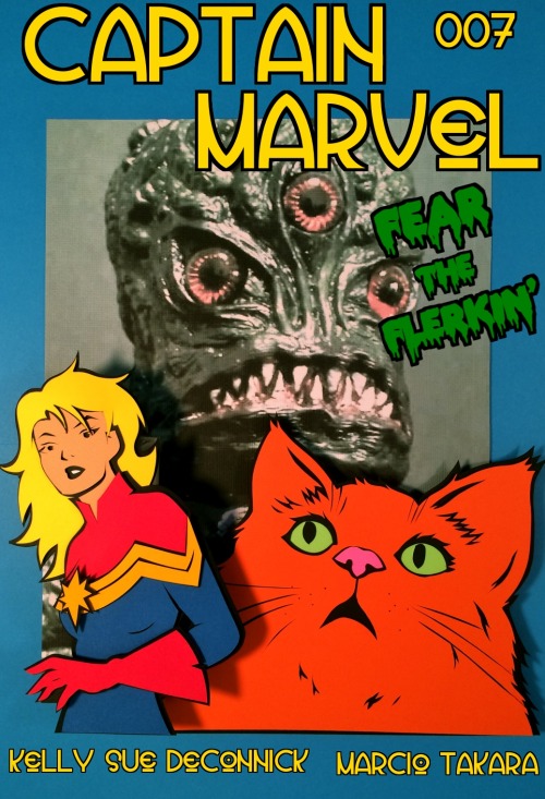 docgold13:
“cut-out mock cover for Captain Marvel #7, scheduled to hit the stands this Wednesday :0
”