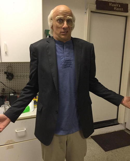 seincast - Tony Hawk dressed up as Larry David for Halloween...