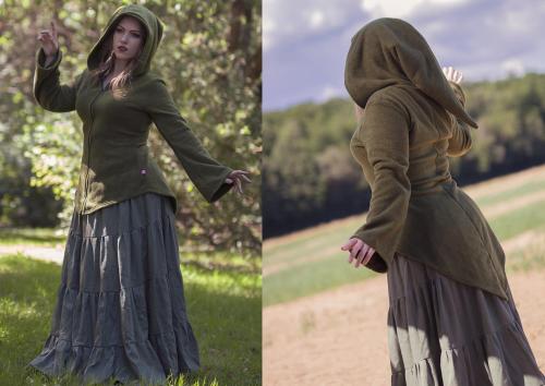 Cozy, yet stylish elven-pixie-style fleece cosplay tunic by Joyce at PretzlCosplay on Etsy.