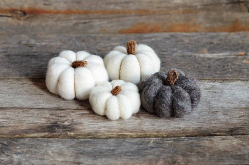 Needle Felted Wool Pumpkins by Teresa Perleberg