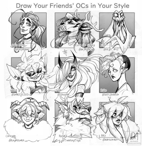 idaida: a draw your friend’s oc’s meme from over on twitter ____________________________