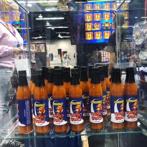 Power up with Turbo Sauce. A limited edition hot sauce by Turbonauts showing Flaming Fumi . Come by 