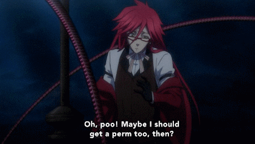 victorydanceblog:  Filler done right. Grell Sutcliff being Epic in Episode 9 of Book of Circus.  *EDIT*-September 8th-Corrected 2 gif images that we’re too large for tumblr. Should be working right now