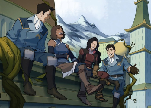 metalwarrior22: Korrasami and the Krew, from  The Legend of Korra: Turf Wars Library Edition. Art by Heather Campbell, Vivian Ng and Irene Koh. 