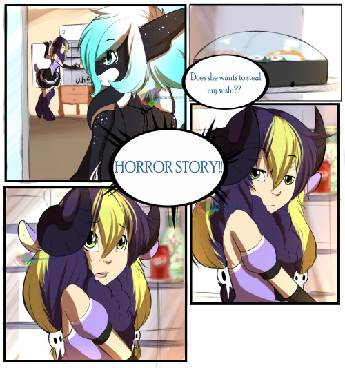 askthepoolqueen:(deviantArt) (Twitter) (Mod blog) (Art blog) (Facebook) She only fights when it comes to food  https://twitter.com/RainbowScreen1/status/703570547276423168xD
