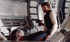 carriefishers-archive:  Han turns to his companion, CHEWBACCA, an eight foot tall, savage-looking creature resembling a huge gray bush-baby monkey with fierce “baboon”-like fangs.  His large yellow eyes dominate a fur-covered face and soften his