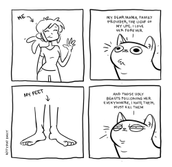 tastefullyoffensive: by Kittypat Daily I love/hate my cat sometimes lol