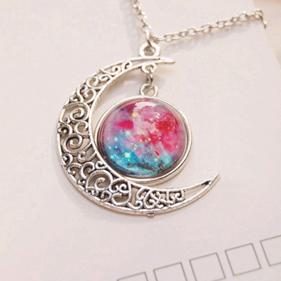  Galaxy Moon Necklace II Discount code : chii-sweets 