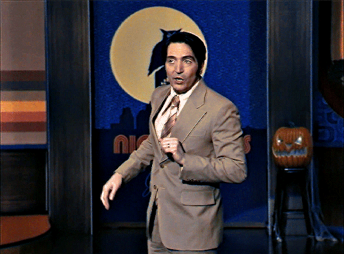 DAVID DASTMALCHIAN As JACK DELROY In LATE NIGHT WITH THE DEVIL (2023) Dir. Cameron Cairnes, Colin Cairnes